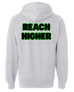Custom Printed Apparel | Reach Holiday Store | Adult Unisex Grey Hoodie "Reach Higher" - Reach Holiday Store - 18777