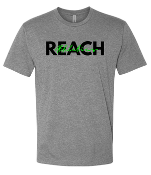 Custom Printed Apparel | Reach Holiday Store | Adult Unisex Grey T-Shirt "Reach Script" - Reach Holiday Store - 18777