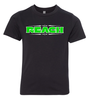 Custom Printed Apparel | Reach Holiday Store | Youth Black T-Shirt "Neon Reach" - Reach Holiday Store - 18777
