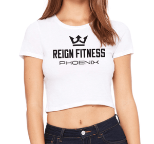 Custom Apparel - Screen Printing - Reign Fitness - Women's Crop Tee - reign fitness