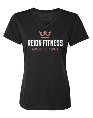 Custom Apparel - Screen Printing - Reign Fitness - Women's Performance Wicking T-Shirt - reign fitness