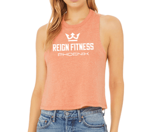 Custom Apparel - Screen Printing - Reign Fitness - Women's Racerback Crop Tank - reign fitness
