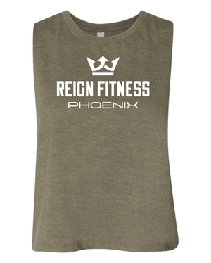 Custom Apparel - Screen Printing - Reign Fitness - Women's Racerback Crop Tank - reign fitness