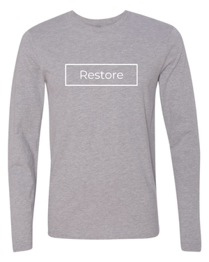 Custom Apparel - Screen Printing - Restore Church - Adult Unisex Cotton Long Sleeve T-shirt - Restore Church - 15322
