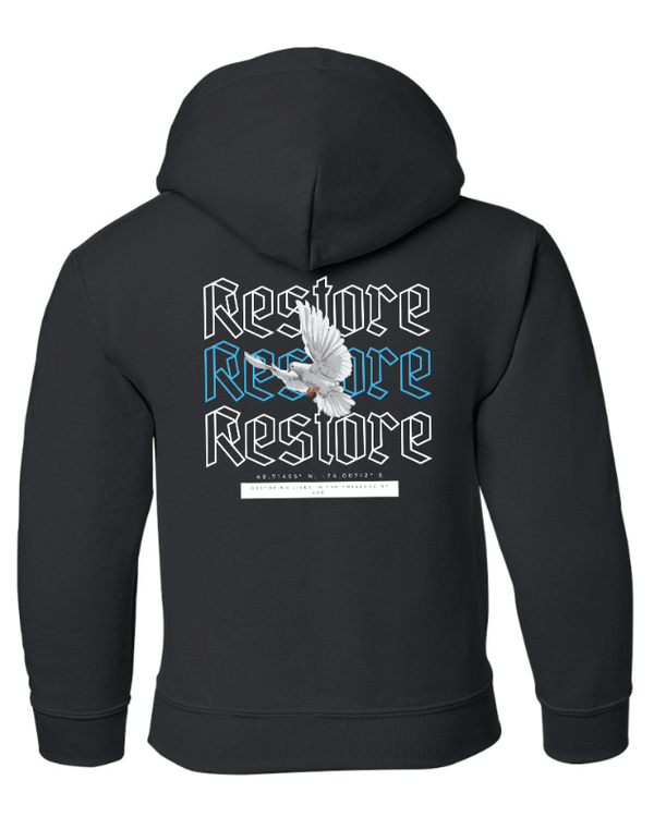 Custom Apparel - Screen Printing - Restore Church - Fall 2024 - Youth Heavy Blend Hooded Sweatshirt - Restore Church - Fall 2024 - 16758