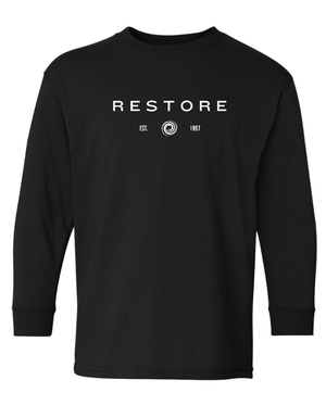 Custom Apparel - Screen Printing - Restore Church - Fall 2024 - Youth Long Sleeve T-Shirt - Restore Church - Fall 2024 - 16758