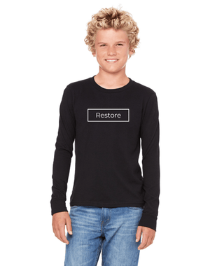 Custom Apparel - Screen Printing - Restore Church - Youth Jersey Long Sleeve T-Shirt - Restore Church - 15322