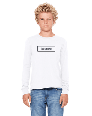 Custom Apparel - Screen Printing - Restore Church - Youth Jersey Long Sleeve T-Shirt - Restore Church - 15322