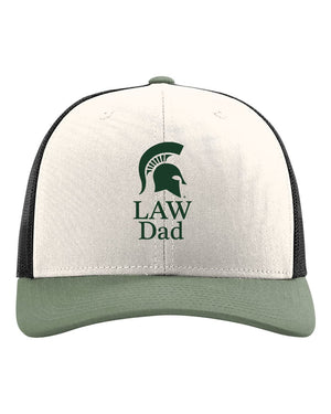 MSU College of Law Weekend Headwear Cream/ Black/ Loden Green front view
