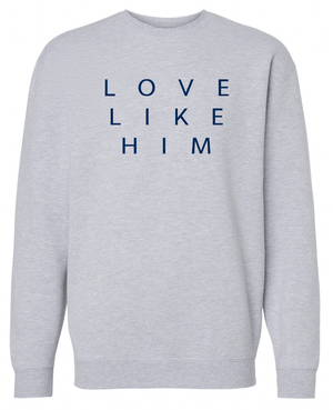 Custom Printed Apparel | Riverview Church - Love Like Him Embroidered Crew Neck Sweatshirt (multiple color options) - Riverview Church - 17890