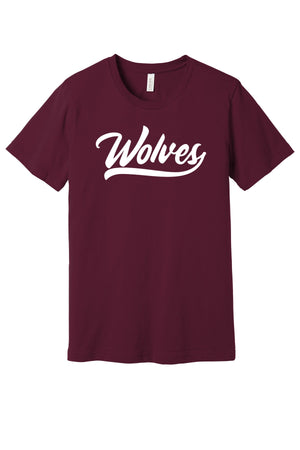 Okemos Fall Staff Shop T-Shirt Maroon front view