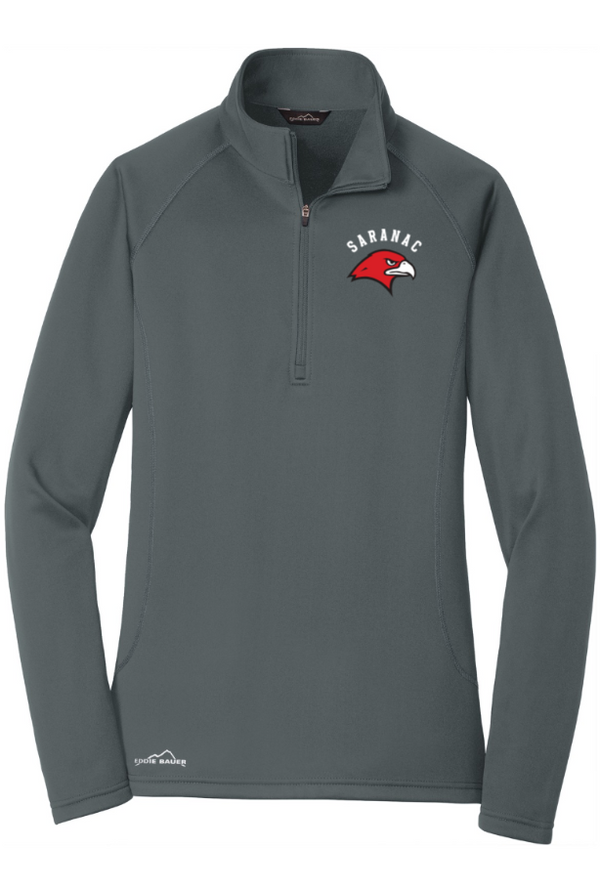 Saranac Schools Staff Apparel - Eddie Bauer Women's Fleece 1/2 Zip Grey