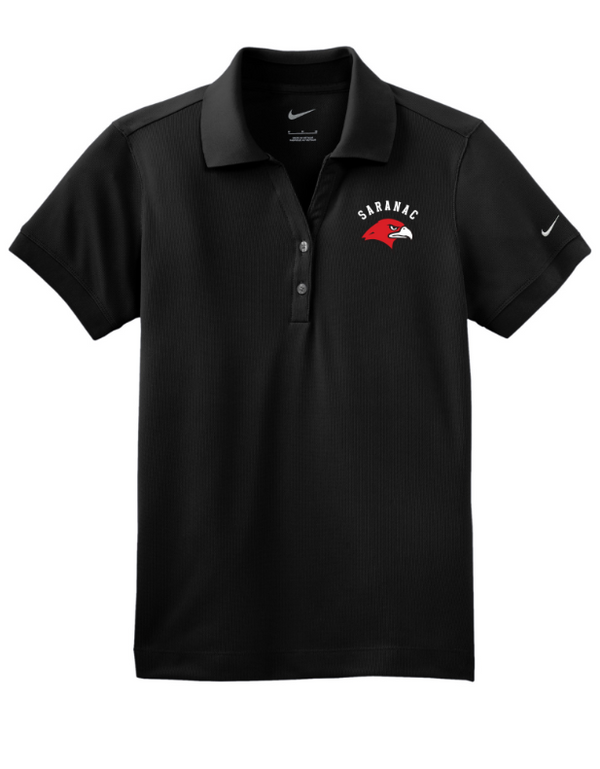 Saranac Schools Staff Apparel - Women's Nike DriFIT Polo Black