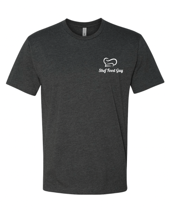 Custom Apparel - Screen Printing - Shef Food Guy - Charcoal CVC T-Shirt - Shef Food Guy - 16095