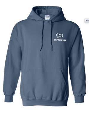Custom Apparel - Screen Printing - Shef Food Guy - Indigo Blue Heavy Blend Hoodie - Shef Food Guy - 16095