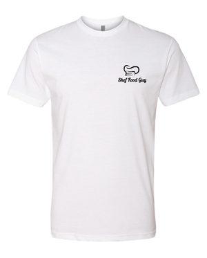 Custom Apparel - Screen Printing - Shef Food Guy - White CVC T-Shirt - Shef Food Guy - 16095