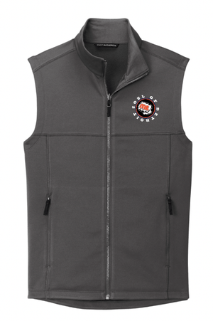 Custom Printed Apparel | Soul of Detroit 2025 | Adult Unisex Fleece Vest "Soul Logo Badge" (Graphite/Navy) - Soul of Detroit 25 - 18706