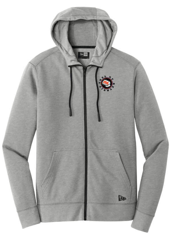 Custom Printed Apparel | Soul of Detroit 2025 | Adult Unisex Grey Fleece Full - Zip Hoodie "Soul Logo Badge" - Soul of Detroit 25 - 18706