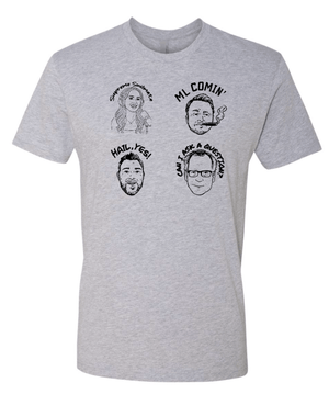 Custom Printed Apparel | Soul of Detroit 2025 | Adult Unisex Grey T-Shirt "Character Design" - Soul of Detroit 25 - 18706