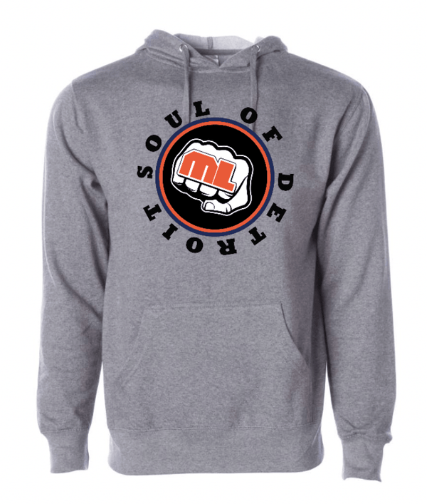 Custom Printed Apparel | Soul of Detroit 2025 | Adult Unisex Hoodie "Soul Logo" (Grey/Navy) - Soul of Detroit 25 - 18706