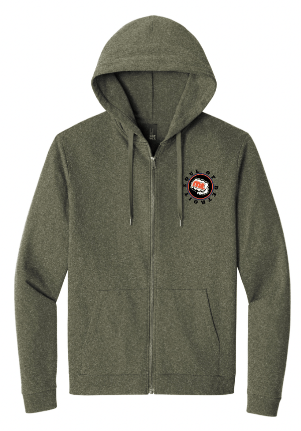 Custom Printed Apparel | Soul of Detroit 2025 | Adult Unisex Military Green Full - Zip Hoodie "Soul Logo Badge" - Soul of Detroit 25 - 18706