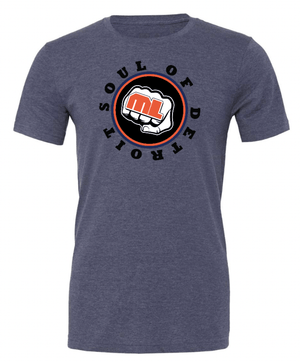 Custom Printed Apparel | Soul of Detroit 2025 | Adult Unisex Navy T-Shirt "Soul Logo" - Soul of Detroit 25 - 18706