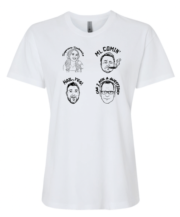 Custom Printed Apparel | Soul of Detroit 2025 | Women's Relaxed T-Shirt "Character Design" (White/Grey) - Soul of Detroit 25 - 18706