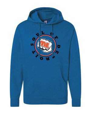 Custom Apparel - Screen Printing - Soul of Detroit - Blue Unisex Hooded Sweatshirt - Hoodie - Soul of Detroit - 14213