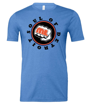 Custom Apparel - Screen Printing - Soul of Detroit - Unisex Adult Columbia Blue T-Shirt - T-Shirt - Soul of Detroit - 16069