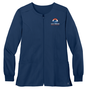 Custom Printed Apparel | Southridge Behavioral Hospital - Women’s Premiere Flex Full - Zip Scrub Jacket - Southridge Behavioral Hospital OD