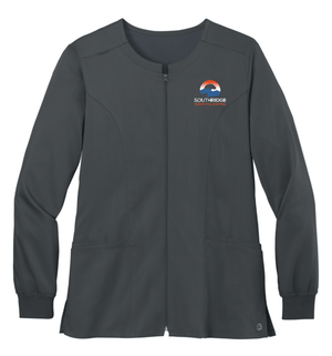 Custom Printed Apparel | Southridge Behavioral Hospital - Women’s Premiere Flex Full - Zip Scrub Jacket - Southridge Behavioral Hospital OD