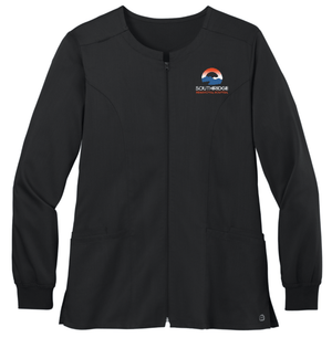 Custom Printed Apparel | Southridge Behavioral Hospital - Women’s Premiere Flex Full - Zip Scrub Jacket - Southridge Behavioral Hospital OD