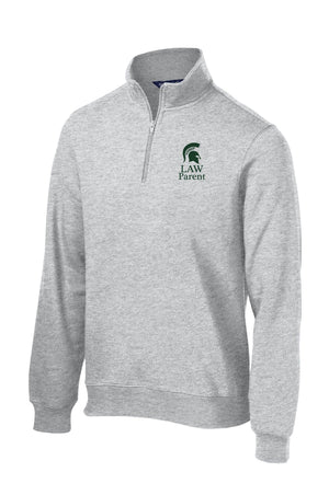 MSU College of Law Weekend Quarter Zip Athletic Heather front view