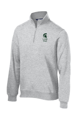 MSU College of Law Weekend Quarter Zip Athletic Heather front view
