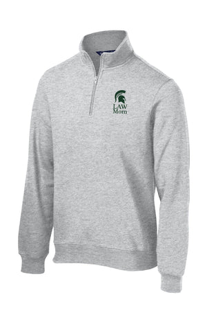 MSU College of Law Weekend Quarter Zip Athletic Heather front view