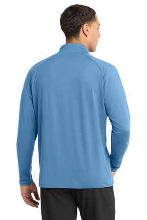 Okemos Special Education Apparel Quarter Zip Carolina Blue back view