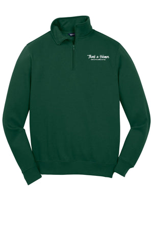 Sigma Alpha Sorority Quarter Zip Forest Green front view