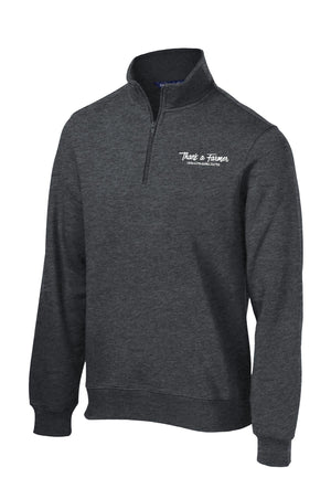 Sigma Alpha Sorority Quarter Zip Graphite Heather front view