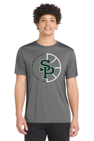 St. Patrick Basketball 2026 T-Shirt Dark Smoke Grey front view