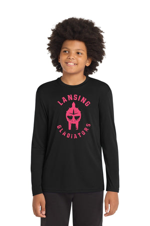Lansing Gladiators Fall Shop 2026 Long Sleeve Black front view