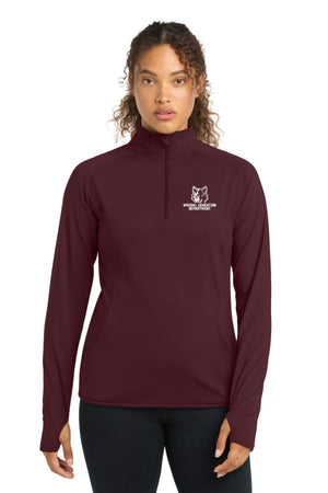 Okemos Special Education Apparel Quarter Zip Maroon front view