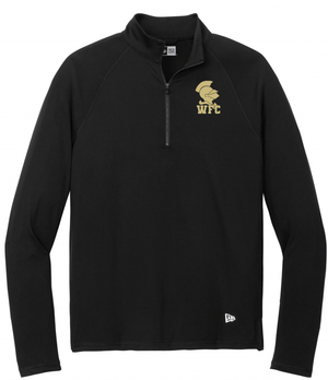 Custom Printed Apparel | St. John's Warriors for Christ Basketball - Badge Design Adult Black 1/4 Zip - St. Johns Basketball F25 - 18589