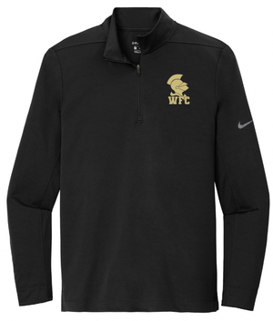 Custom Printed Apparel | St. John's Warriors for Christ Basketball - Badge Design Black NIKE 1/2 Zip - St. Johns Basketball F25 - 18589