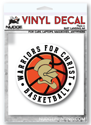 Custom Printed Apparel | St. John's Warriors for Christ Basketball - Car Decal - St. Johns Basketball F25 - 18589