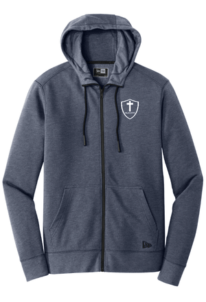 Custom Apparel - Screen Printing - St. Joseph Catholic School - Adult Tri Blend Fleece Full Zip Hoodie - St. Joesph Catholic School Fall 2024 - 16608