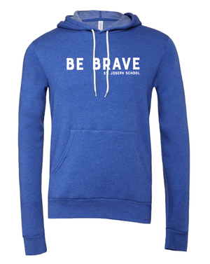 Custom Apparel - Screen Printing - St. Joseph Catholic School - Youth Fleece Pullover Hoodie (Black/ Royal) - St. Joesph Catholic School Fall 2024 - 16608