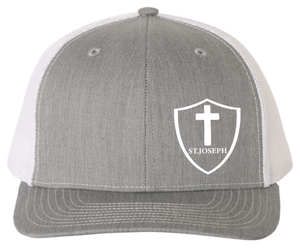Custom Printed Apparel | St. Joseph Fall 2025 - Snapback Trucker Cap (Grey/Royal) - St.Joseph Fall 2025 - 18144