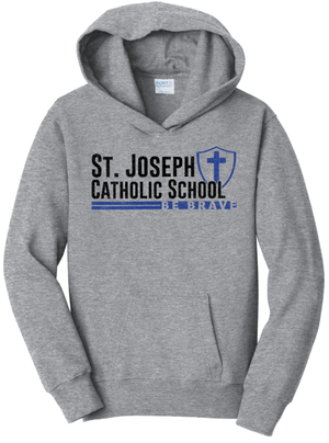Custom Printed Apparel | St. Joseph Fall 2025 - Youth Hoodie (Grey/Royal) - St.Joseph Fall 2025 - 18144
