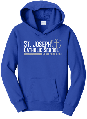 Custom Printed Apparel | St. Joseph Fall 2025 - Youth Hoodie (Grey/Royal) - St.Joseph Fall 2025 - 18144