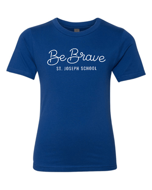 Custom Printed Apparel | St. Joseph Fall 2025 - Youth Royal Blue T-Shirt (Be Brave) - St.Joseph Fall 2025 - 18144